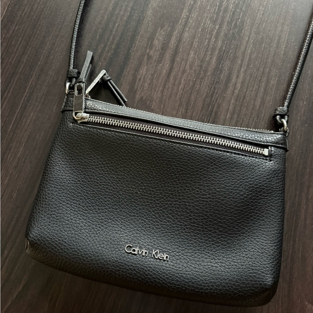 Calvin Klein Pebbled Black Crossbody Bag